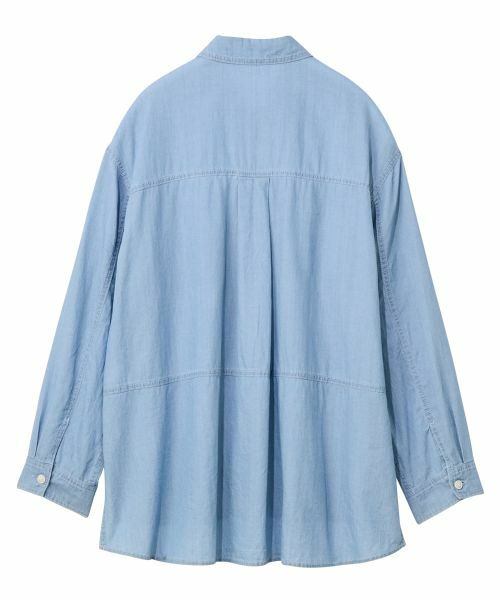 CARA O CRUZ / キャラ・オ・クルス シャツ・ブラウス | 洗える チュニックのウルトラライトオンデニムシャツ | 詳細21
