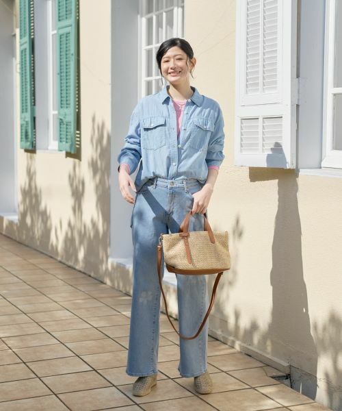 CARA O CRUZ / キャラ・オ・クルス シャツ・ブラウス | 洗える チュニックのウルトラライトオンデニムシャツ | 詳細8