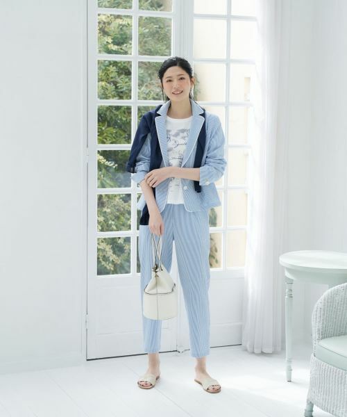 CARA O CRUZ / キャラ・オ・クルス その他パンツ | 洗える シアサッカーパンツ | 詳細10