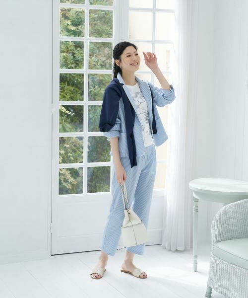 CARA O CRUZ / キャラ・オ・クルス その他パンツ | 洗える シアサッカーパンツ | 詳細11