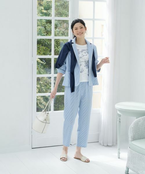 CARA O CRUZ / キャラ・オ・クルス その他パンツ | 洗える シアサッカーパンツ | 詳細12