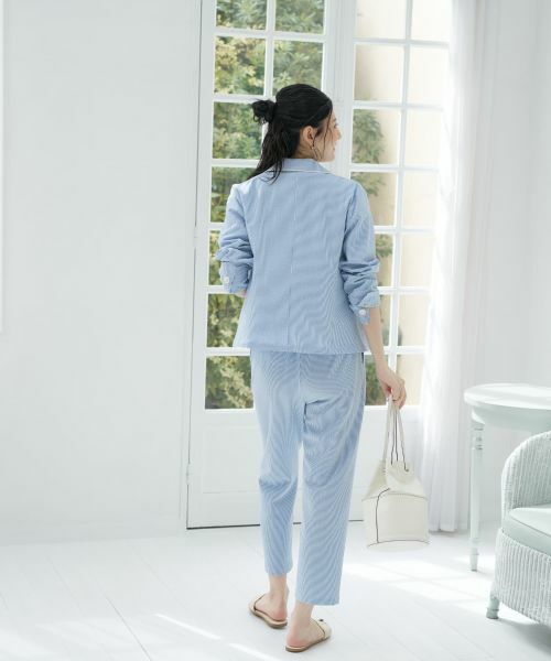 CARA O CRUZ / キャラ・オ・クルス その他パンツ | 洗える シアサッカーパンツ | 詳細19