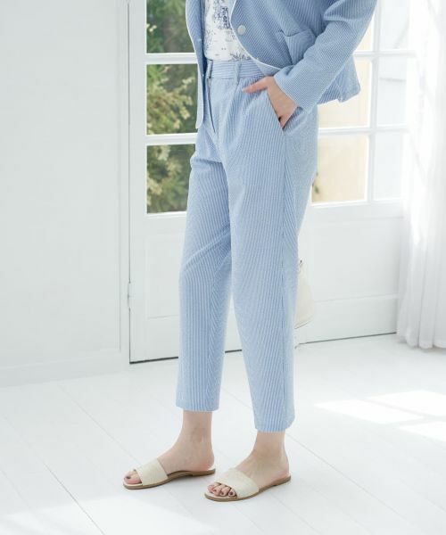 CARA O CRUZ / キャラ・オ・クルス その他パンツ | 洗える シアサッカーパンツ | 詳細2