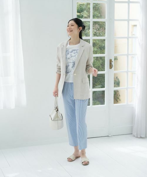 CARA O CRUZ / キャラ・オ・クルス その他パンツ | 洗える シアサッカーパンツ | 詳細20