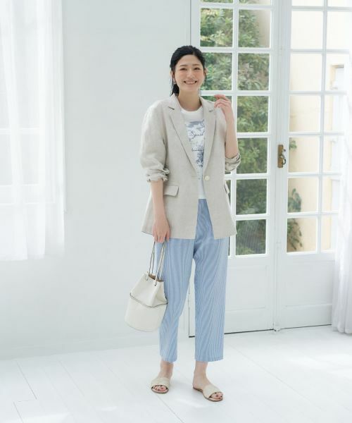 CARA O CRUZ / キャラ・オ・クルス その他パンツ | 洗える シアサッカーパンツ | 詳細21