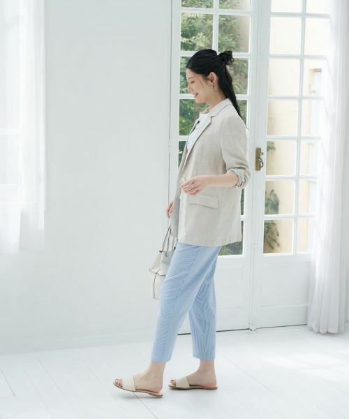 CARA O CRUZ / キャラ・オ・クルス その他パンツ | 洗える シアサッカーパンツ | 詳細23