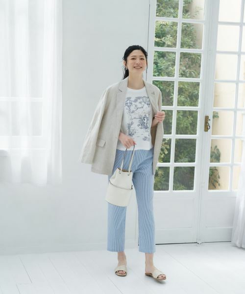 CARA O CRUZ / キャラ・オ・クルス その他パンツ | 洗える シアサッカーパンツ | 詳細25