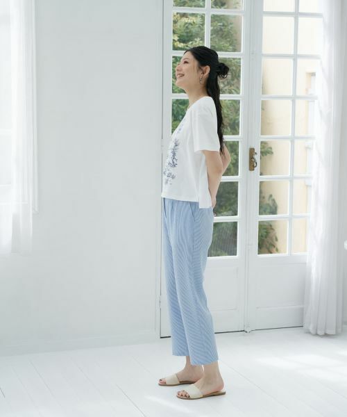 CARA O CRUZ / キャラ・オ・クルス その他パンツ | 洗える シアサッカーパンツ | 詳細30