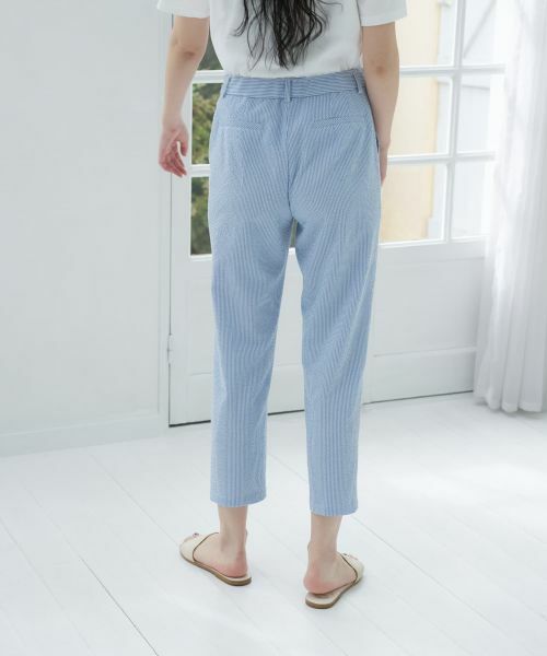 CARA O CRUZ / キャラ・オ・クルス その他パンツ | 洗える シアサッカーパンツ | 詳細4