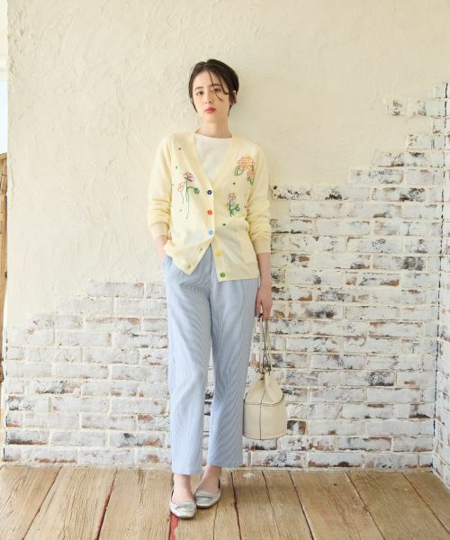 CARA O CRUZ / キャラ・オ・クルス その他パンツ | 洗える シアサッカーパンツ | 詳細5