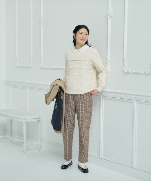 CARA O CRUZ / キャラ・オ・クルス その他パンツ | チェックストレートパンツ【CoC by CARA O CRUZ】 | 詳細5