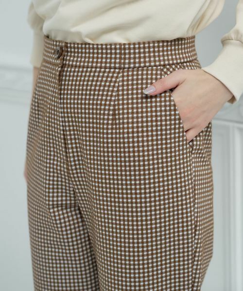 CARA O CRUZ / キャラ・オ・クルス その他パンツ | チェックストレートパンツ【CoC by CARA O CRUZ】 | 詳細9