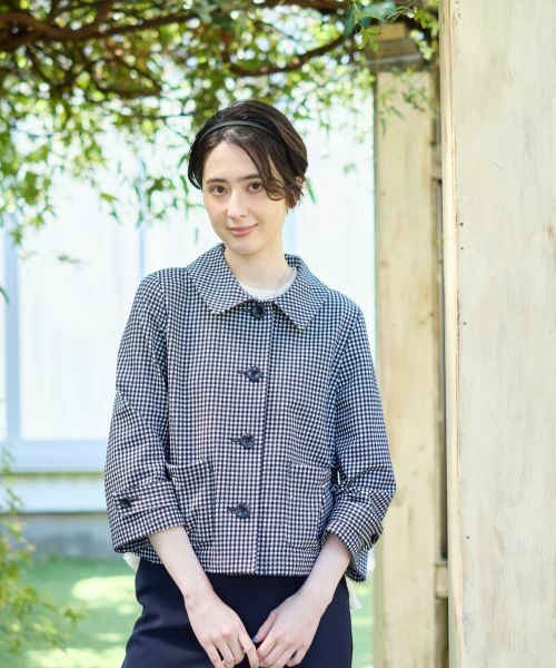 CARA O CRUZ / キャラ・オ・クルス テーラードジャケット | ギンガムチェックステンカラージャケット【CoC by CARA O CRUZ】 | 詳細10