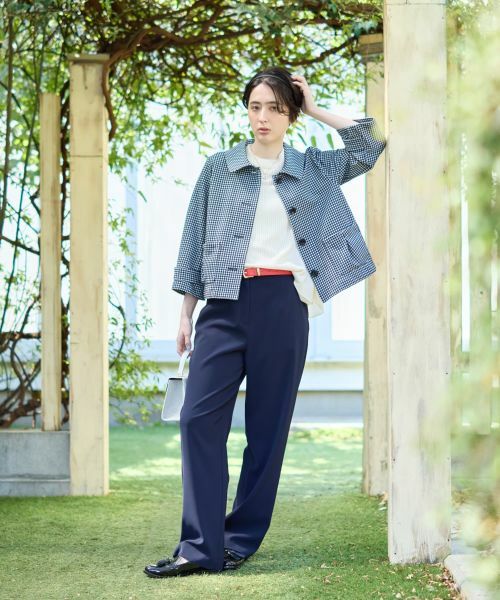 CARA O CRUZ / キャラ・オ・クルス テーラードジャケット | ギンガムチェックステンカラージャケット【CoC by CARA O CRUZ】 | 詳細11