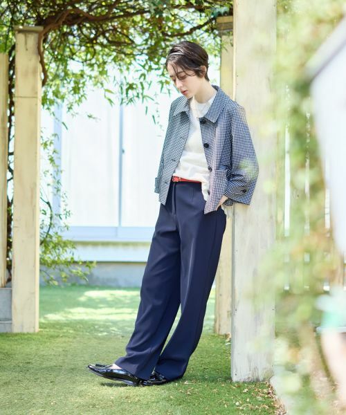 CARA O CRUZ / キャラ・オ・クルス テーラードジャケット | ギンガムチェックステンカラージャケット【CoC by CARA O CRUZ】 | 詳細13
