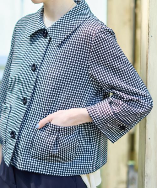 CARA O CRUZ / キャラ・オ・クルス テーラードジャケット | ギンガムチェックステンカラージャケット【CoC by CARA O CRUZ】 | 詳細19