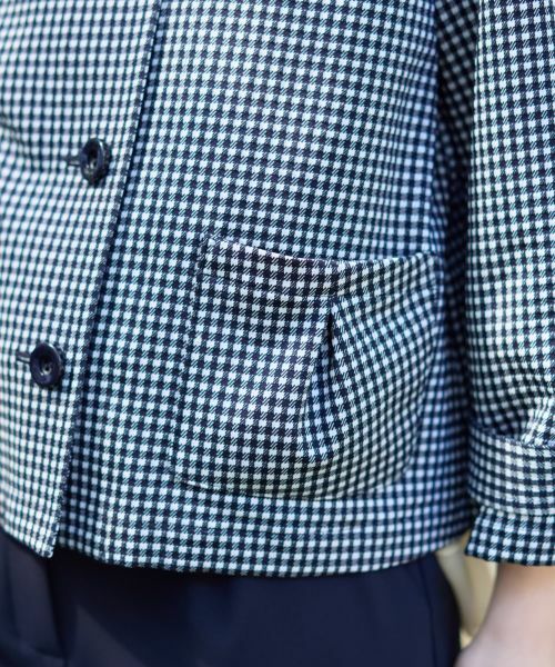 CARA O CRUZ / キャラ・オ・クルス テーラードジャケット | ギンガムチェックステンカラージャケット【CoC by CARA O CRUZ】 | 詳細20
