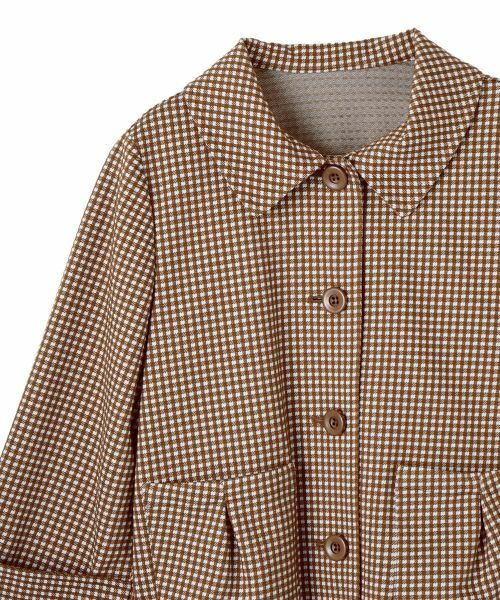 CARA O CRUZ / キャラ・オ・クルス テーラードジャケット | ギンガムチェックステンカラージャケット【CoC by CARA O CRUZ】 | 詳細25
