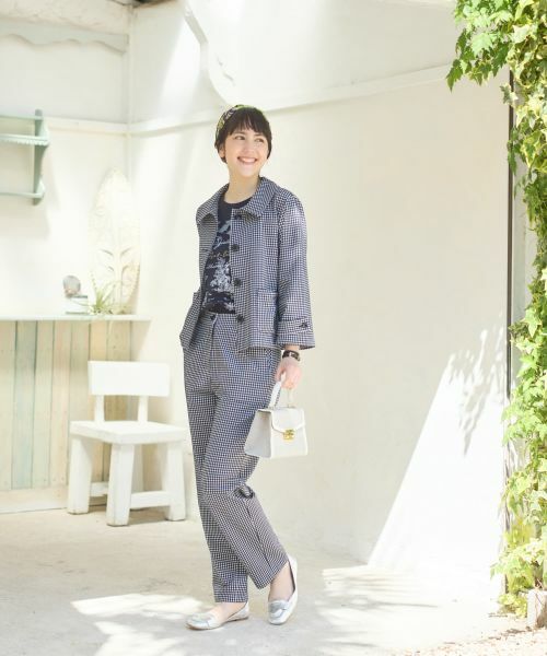 CARA O CRUZ / キャラ・オ・クルス テーラードジャケット | ギンガムチェックステンカラージャケット【CoC by CARA O CRUZ】 | 詳細28
