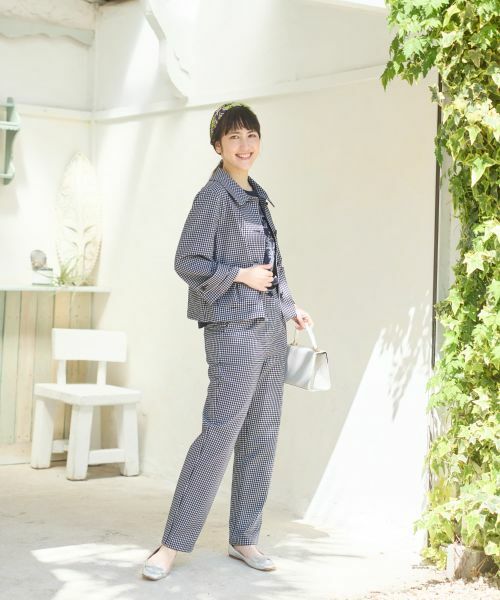 CARA O CRUZ / キャラ・オ・クルス テーラードジャケット | ギンガムチェックステンカラージャケット【CoC by CARA O CRUZ】 | 詳細29
