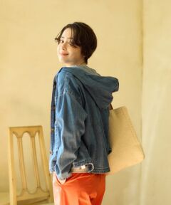 CARA O CRUZ / キャラ・オ・クルス テーラードジャケット | 洗える デニムフーデッドジャケット【CoC by CARA O CRUZ】【セットアップ】