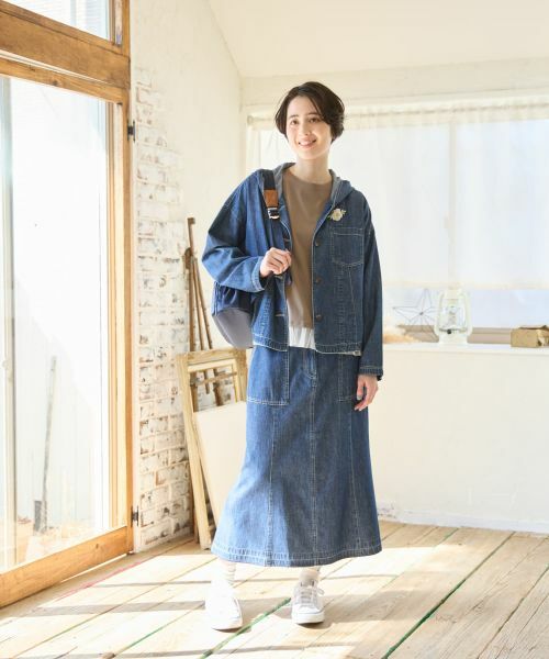 CARA O CRUZ / キャラ・オ・クルス テーラードジャケット | 洗える デニムフーデッドジャケット【CoC by CARA O CRUZ】【セットアップ】 | 詳細16