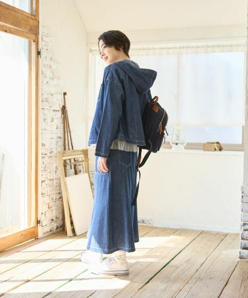 CARA O CRUZ / キャラ・オ・クルス テーラードジャケット | 洗える デニムフーデッドジャケット【CoC by CARA O CRUZ】【セットアップ】 | 詳細19