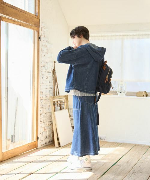 CARA O CRUZ / キャラ・オ・クルス テーラードジャケット | 洗える デニムフーデッドジャケット【CoC by CARA O CRUZ】【セットアップ】 | 詳細20