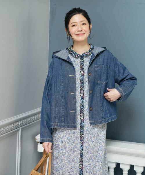 CARA O CRUZ / キャラ・オ・クルス テーラードジャケット | 洗える デニムフーデッドジャケット【CoC by CARA O CRUZ】【セットアップ】 | 詳細21