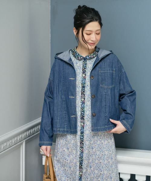 CARA O CRUZ / キャラ・オ・クルス テーラードジャケット | 洗える デニムフーデッドジャケット【CoC by CARA O CRUZ】【セットアップ】 | 詳細23