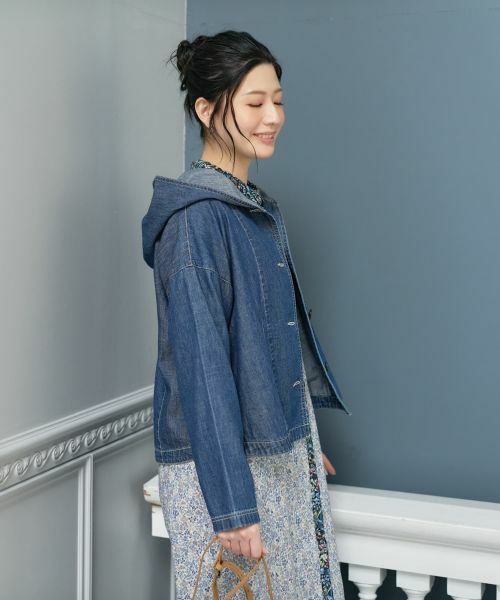 CARA O CRUZ / キャラ・オ・クルス テーラードジャケット | 洗える デニムフーデッドジャケット【CoC by CARA O CRUZ】【セットアップ】 | 詳細24