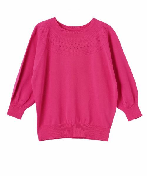 CARA O CRUZ / キャラ・オ・クルス ニット・セーター | ホールガーメントニットプルオーバー（レッド）