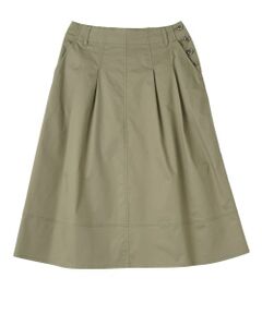 CARA O CRUZ / キャラ・オ・クルス ミニ・ひざ丈スカート | 洗えるサイドボタンフレアスカート