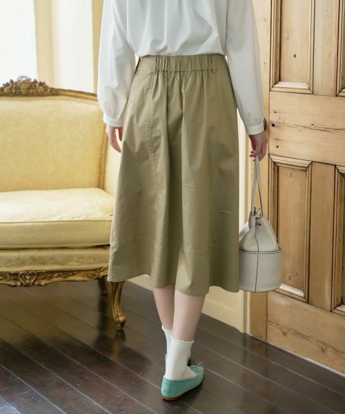 CARA O CRUZ / キャラ・オ・クルス ミニ・ひざ丈スカート | 洗えるサイドボタンフレアスカート | 詳細11