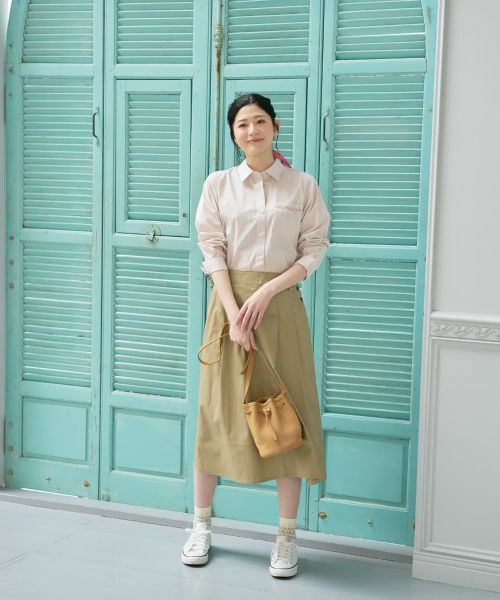 CARA O CRUZ / キャラ・オ・クルス ミニ・ひざ丈スカート | 洗えるサイドボタンフレアスカート | 詳細18