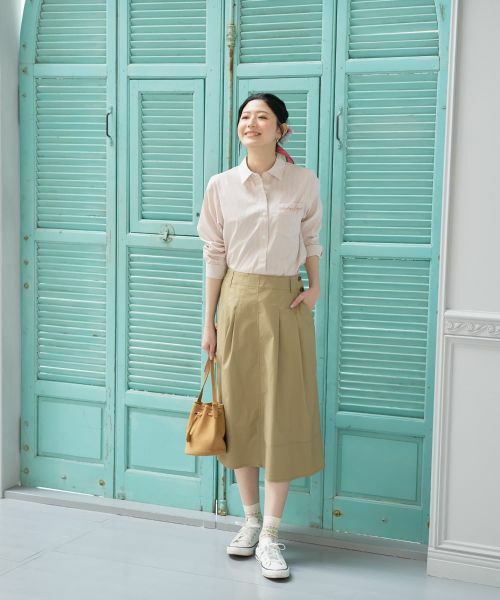 CARA O CRUZ / キャラ・オ・クルス ミニ・ひざ丈スカート | 洗えるサイドボタンフレアスカート | 詳細20