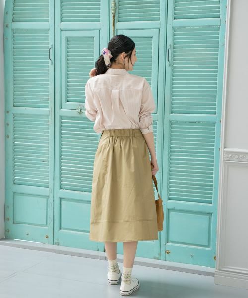 CARA O CRUZ / キャラ・オ・クルス ミニ・ひざ丈スカート | 洗えるサイドボタンフレアスカート | 詳細22