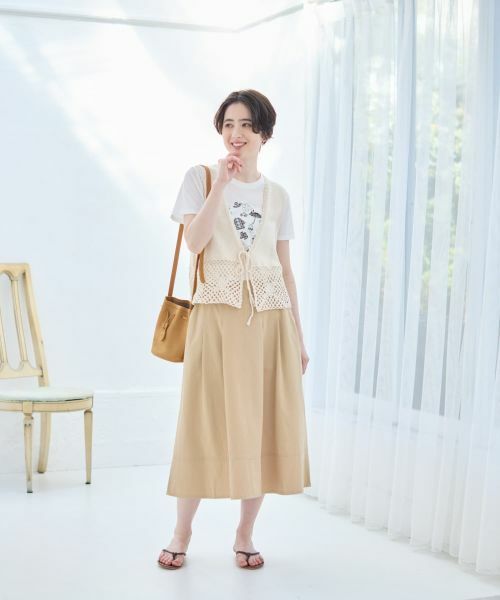 CARA O CRUZ / キャラ・オ・クルス ミニ・ひざ丈スカート | 洗えるサイドボタンフレアスカート | 詳細3