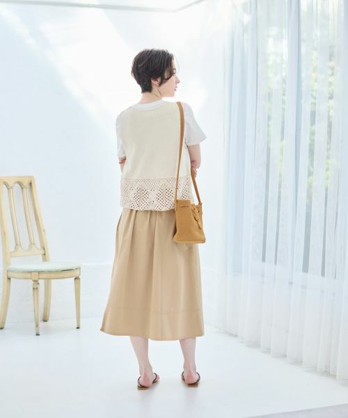 CARA O CRUZ / キャラ・オ・クルス ミニ・ひざ丈スカート | 洗えるサイドボタンフレアスカート | 詳細5