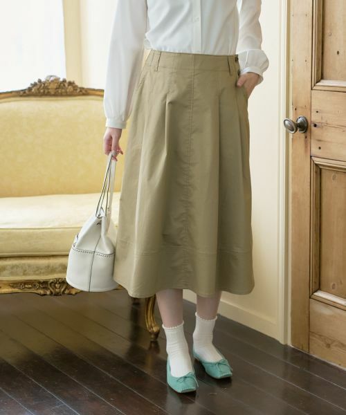 CARA O CRUZ / キャラ・オ・クルス ミニ・ひざ丈スカート | 洗えるサイドボタンフレアスカート | 詳細9