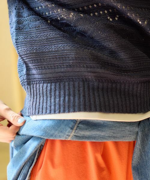CARA O CRUZ / キャラ・オ・クルス テーラードジャケット | 透かし編みニットベスト【CoC by CARA O CRUZ】 | 詳細16