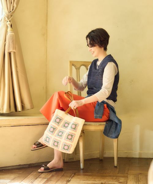 CARA O CRUZ / キャラ・オ・クルス テーラードジャケット | 透かし編みニットベスト【CoC by CARA O CRUZ】 | 詳細9