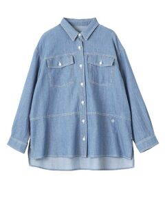 CARA O CRUZ / キャラ・オ・クルス シャツ・ブラウス | 洗える チュニックのウルトラライトオンデニムシャツ