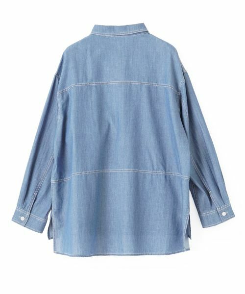 CARA O CRUZ / キャラ・オ・クルス シャツ・ブラウス | 洗える チュニックのウルトラライトオンデニムシャツ | 詳細1