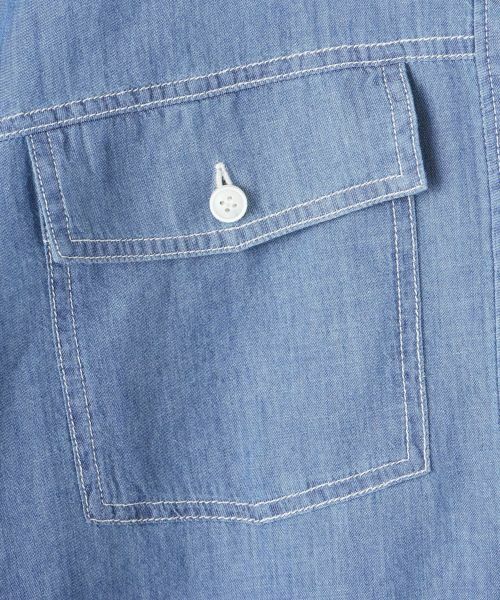 CARA O CRUZ / キャラ・オ・クルス シャツ・ブラウス | 洗える チュニックのウルトラライトオンデニムシャツ | 詳細3