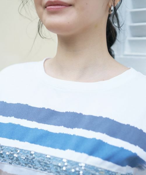 CARA O CRUZ / キャラ・オ・クルス Tシャツ | 洗える マルチボーダーTシャツ【MUSETTI】 | 詳細13