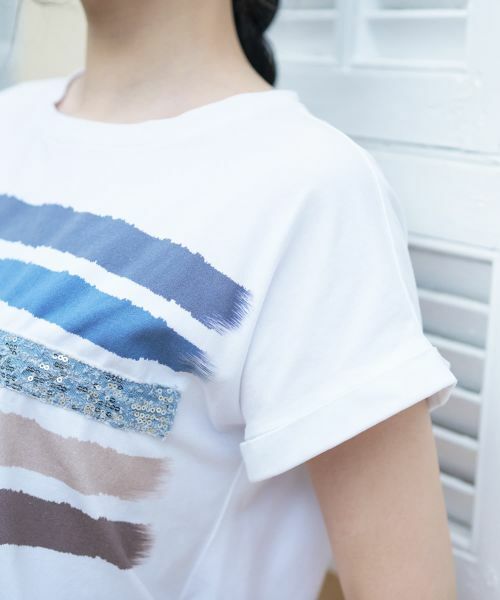 CARA O CRUZ / キャラ・オ・クルス Tシャツ | 洗える マルチボーダーTシャツ【MUSETTI】 | 詳細14