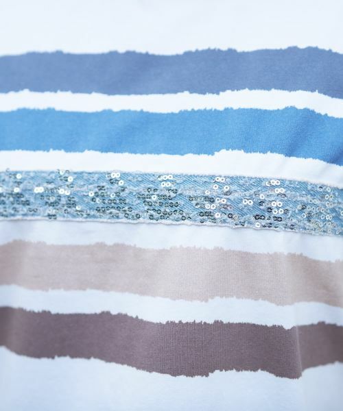 CARA O CRUZ / キャラ・オ・クルス Tシャツ | 洗える マルチボーダーTシャツ【MUSETTI】 | 詳細16