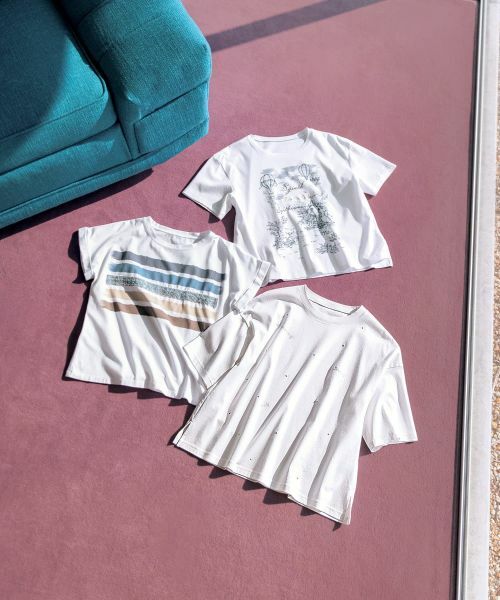 CARA O CRUZ / キャラ・オ・クルス Tシャツ | 洗える マルチボーダーTシャツ【MUSETTI】 | 詳細17