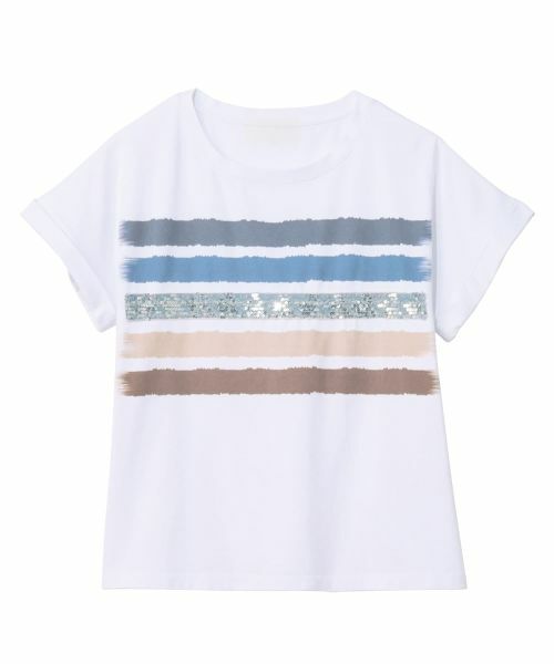 CARA O CRUZ / キャラ・オ・クルス Tシャツ | 洗える マルチボーダーTシャツ【MUSETTI】 | 詳細20